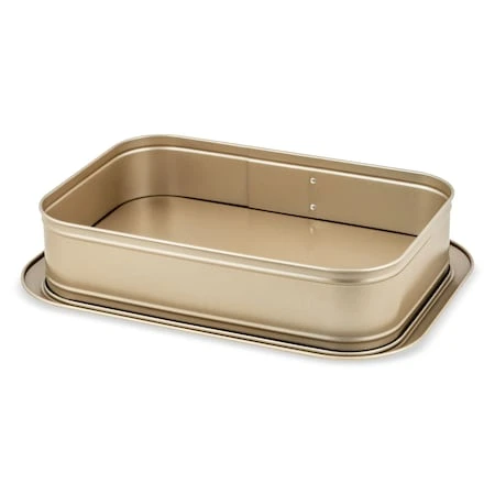 Tava de copt dreptunghiulara cu baza detasabila ZASS Gourmet, ZG-BW 06, 39x28x8cm, Otel carbon, Acoperire antiaderenta, Compatibilitate cuptor cu gaz si/sau electric, culoare Bronz - eMAG.ro
