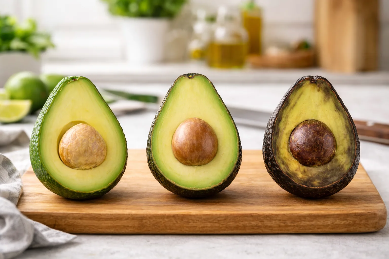 Avocado 🥑 necopt, copt și unul prea copt
