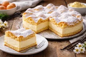 Tort delicat cu crema de vanilie