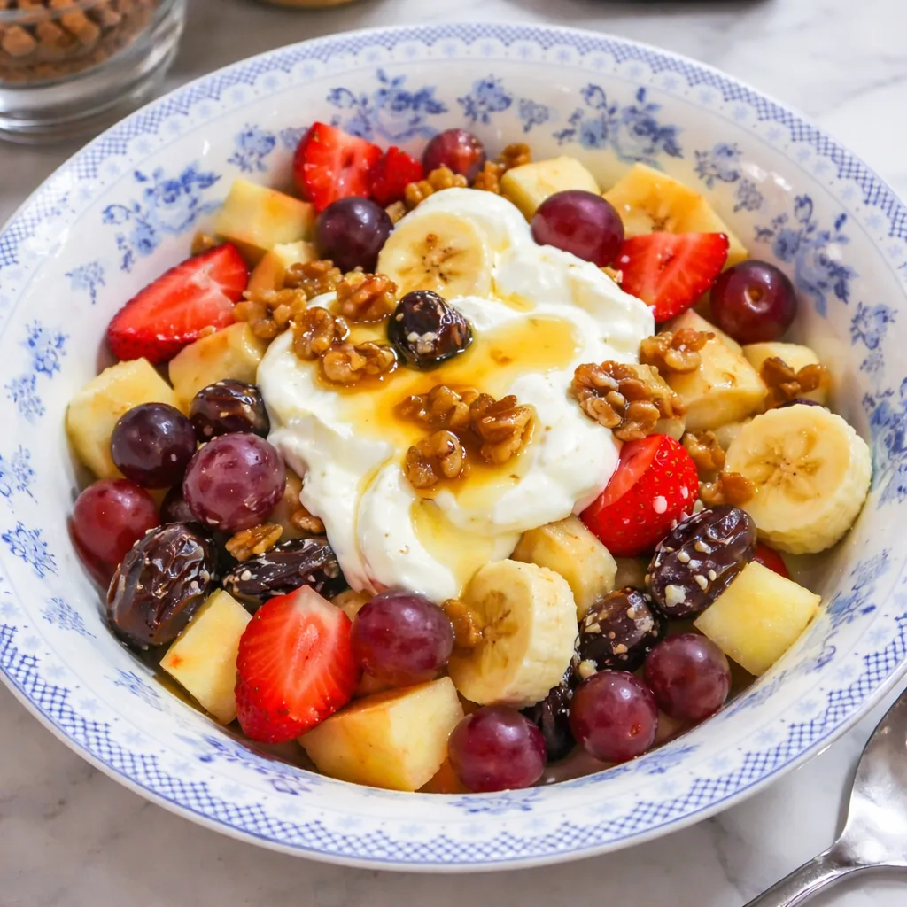 Salata de fructe cu iarut integral si miere