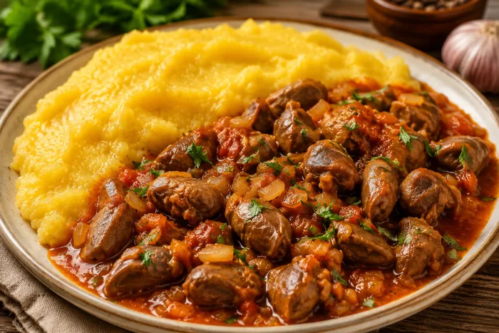 🍲 Mâncare de pipote și inimi de pui … vis lângă o mămăligă caldă 🌽❤️