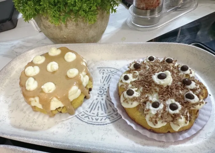 🍪 Biscuiți cu trei tipuri de ciocolată și o cremă fină cu mascarpone a pregatit David
