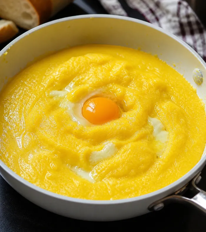 🥚 Ouă gătite în mămăligă