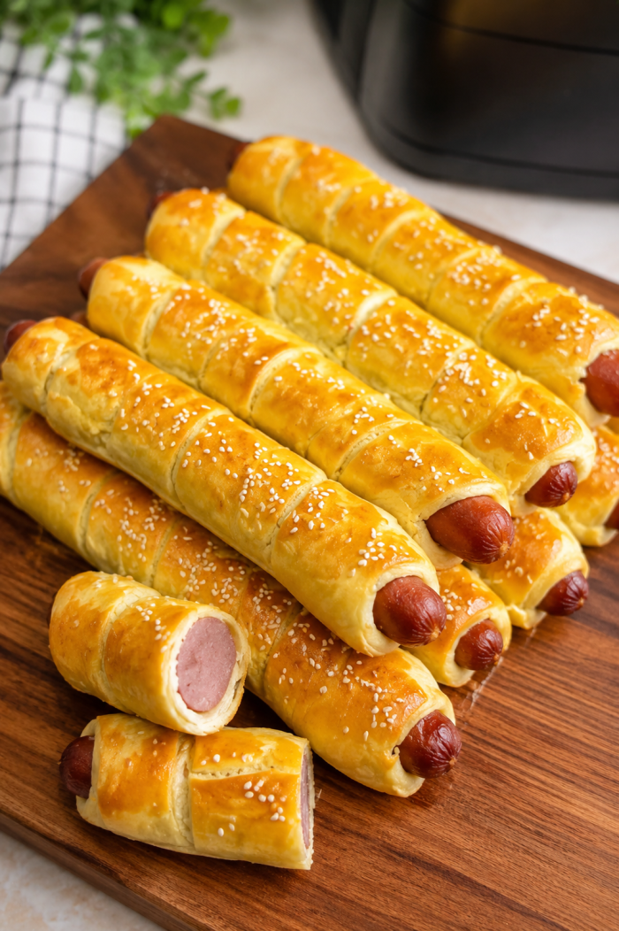 carnati in aluat foietaj pregatiti la airfryer