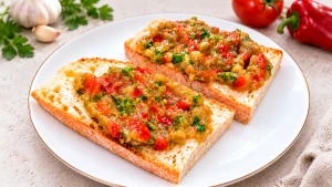 🍆 Salată cu vinete, roșii și ardei copți la airfryer